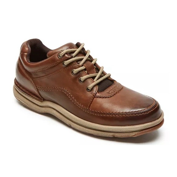 Rockport World Tour Classic Sneakers Brown Leather Men's Size 9 N‎ Narrow